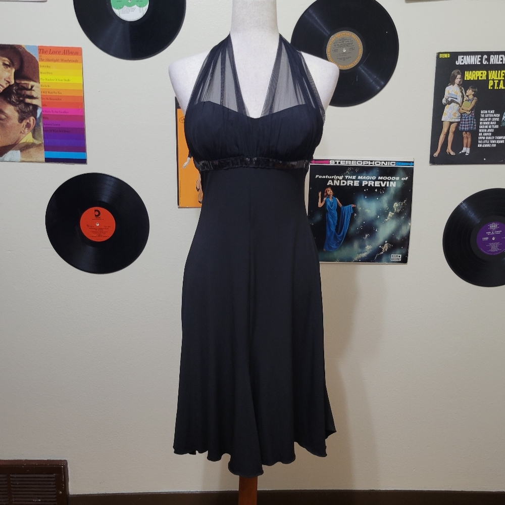 Blondie Nites | Y2K Vintage Black Semi-Formal Flutter Hem Dress